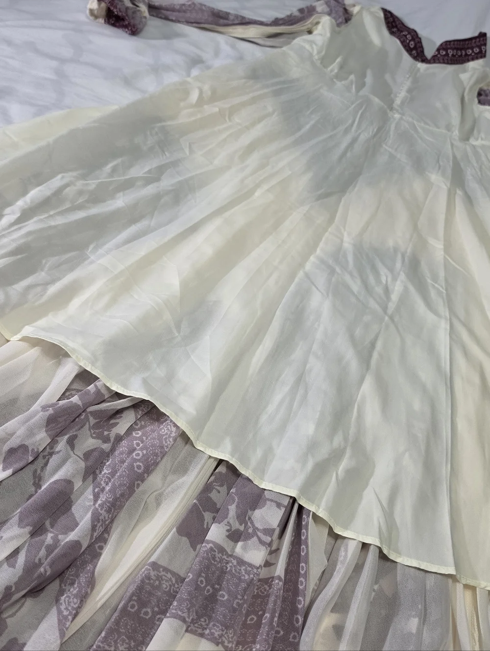 Sunfere Melvina Floral Print Pleated Maxi Dress NWT Size Large - Picture 16 of 16